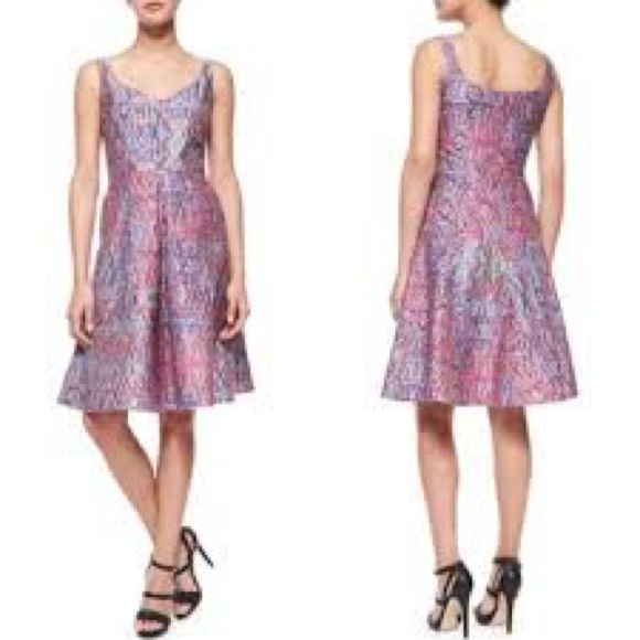 Nanette Lepore Machu Picchu pink printed dress with pockets 2 - Picture 9 of 9